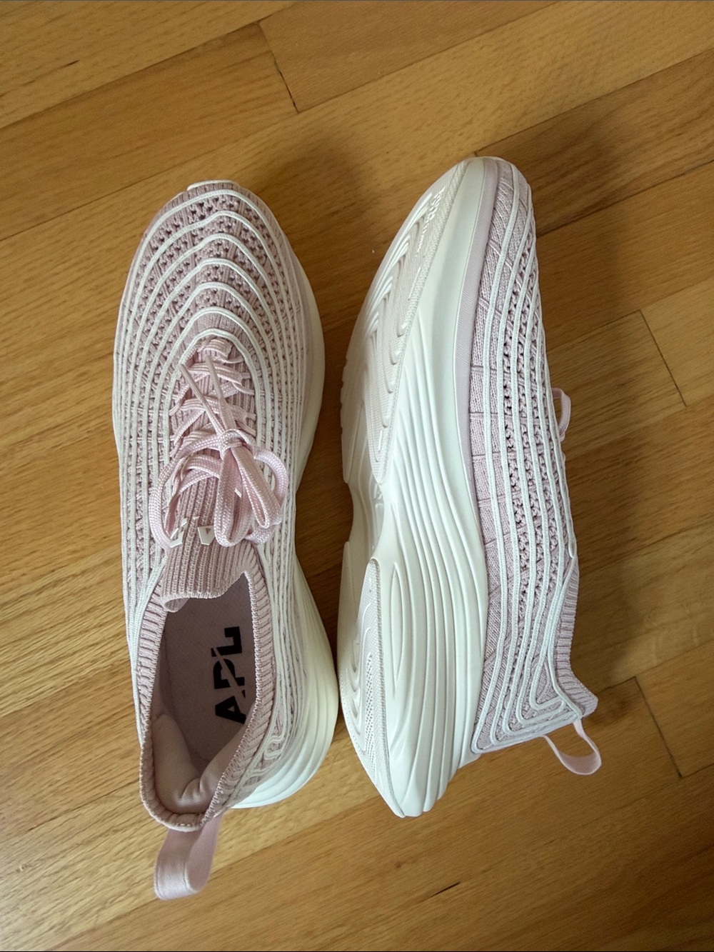 APL ZIPLINE PINK AND WHITE SNEAKERS